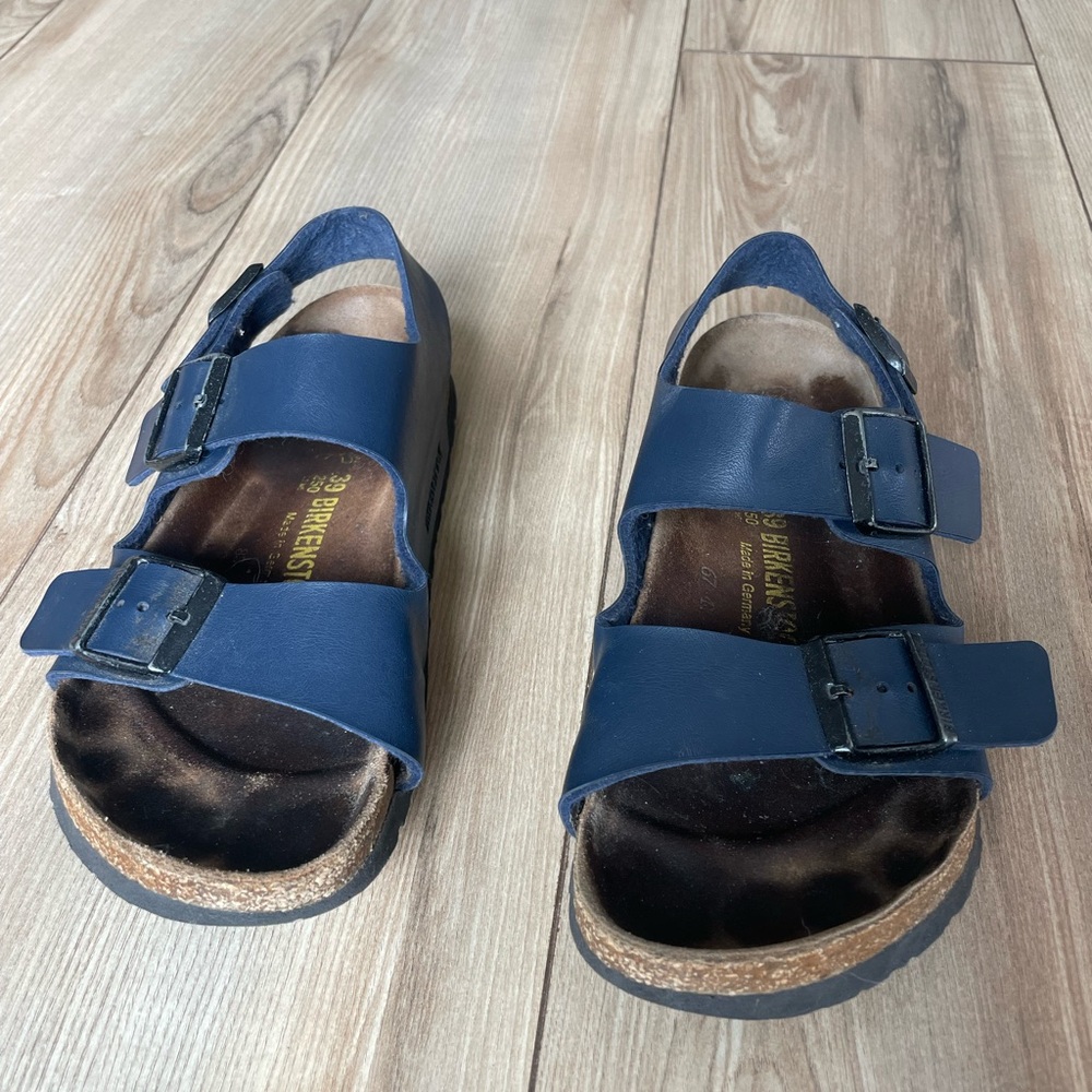Birkenstock Arizona Navy Blue Two Strap sandals